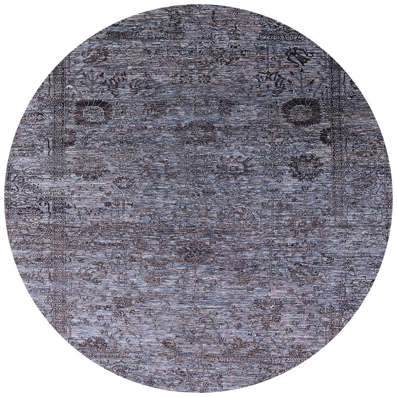 Tapis oriental noir / mauve Hailesboro, Rond 5 pi