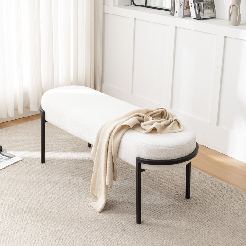 Jolanta Upholstered Bench, White