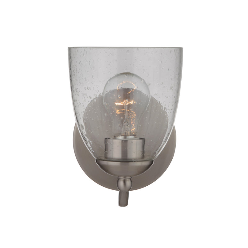Appliquee à bras 1 lumière à intensité réglable Worley, Nickel poli brossé