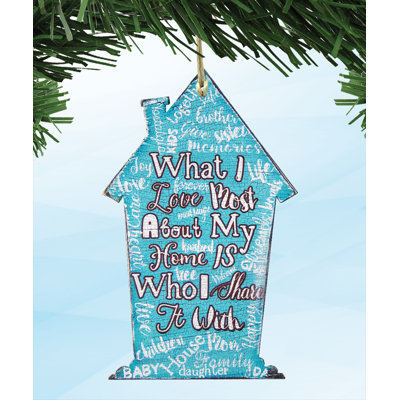 5'' Wood Holiday Shaped Ornament