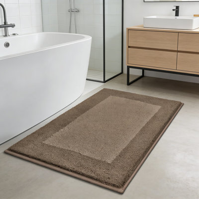 Non-Slip Bathroom Rug, Soft And Absorbent Bath Mat, Quick Drying Machine Washable Floor Mat For Shower, Bathtub And Sink