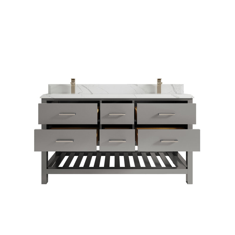 Ensemble de meuble-lavabo double l 60 po Parker