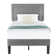 Auxter Bed Frame with Height Adjustable Upholstered Headboard