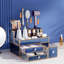 Organisateur de maquillage en verre trempé, rangement pour meuble-lavabo de comptoir, 1 unité, (bleu)-2004841473