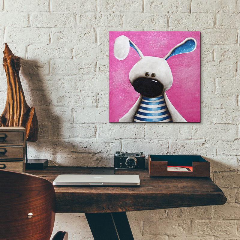 «The Blue Bunny» par Lucia Stewart, H 12 po x l 12 po