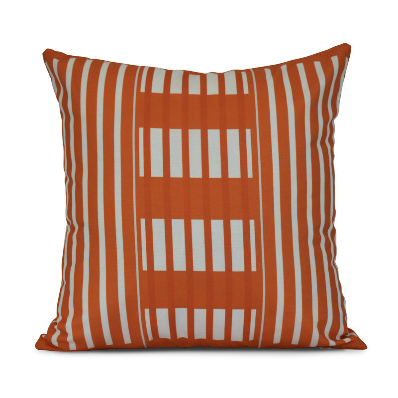 Couverture d’oreiller carrée et insert pour la plage, 16 po x 16 po, Orange