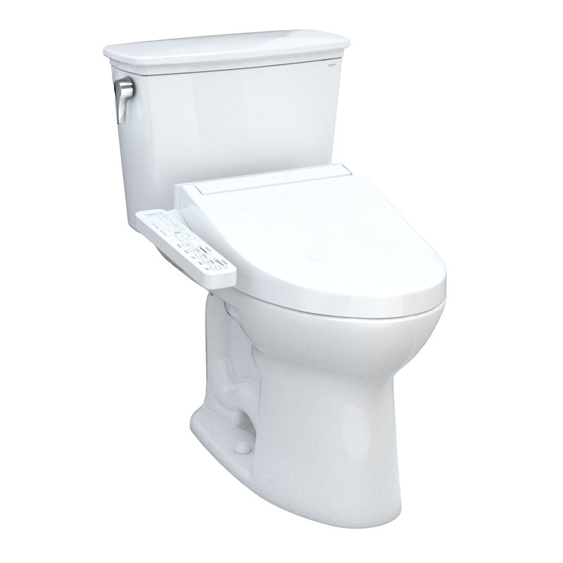 Drake® 1.28 GPF (Water Efficient) Elongated Two-Piece Toilet with Tornado Flush (Seat Included), 10"