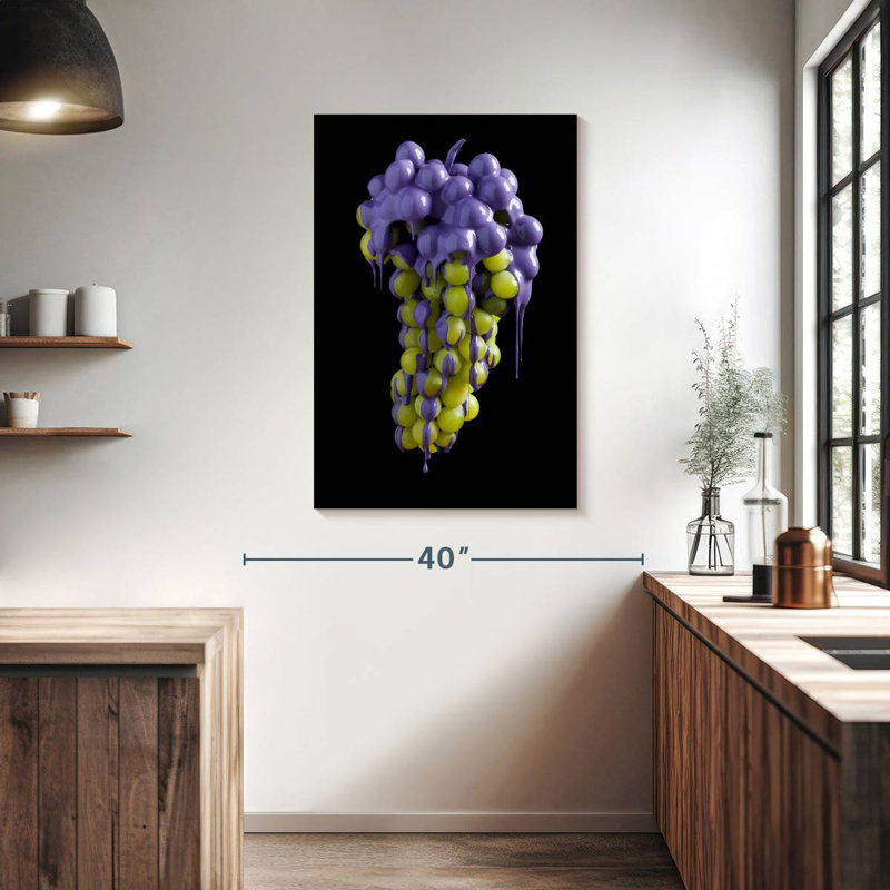 Yarlin Grapes Dripping Purple, 39" H x 26" W