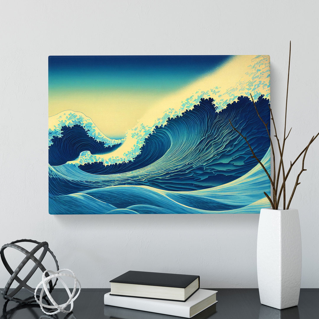 A Sublime Japanese Wave - Wrapped Canvas