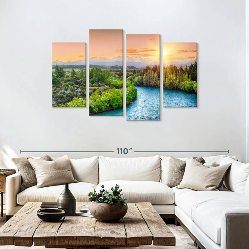 Clutha River Beautiful Sunset, 48" H x 75" W