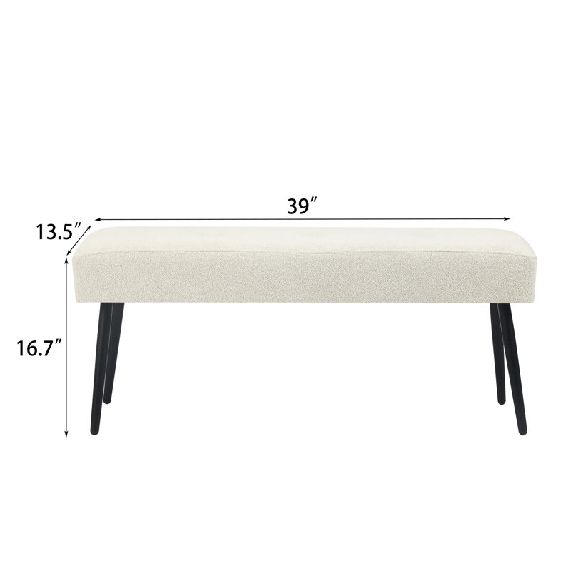 George Oliver 39 Inches Upholstered Tufted Ottoman Bench Reviews