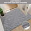 Paillasson d'intérieur antidérapant avec conception absorbante lavable à poils courts pour chaussures et pattes sales-898457416-898457431