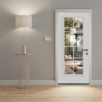 Porte d'entrée avant en verre givré 36 po x 8 po 36 po x 36 po