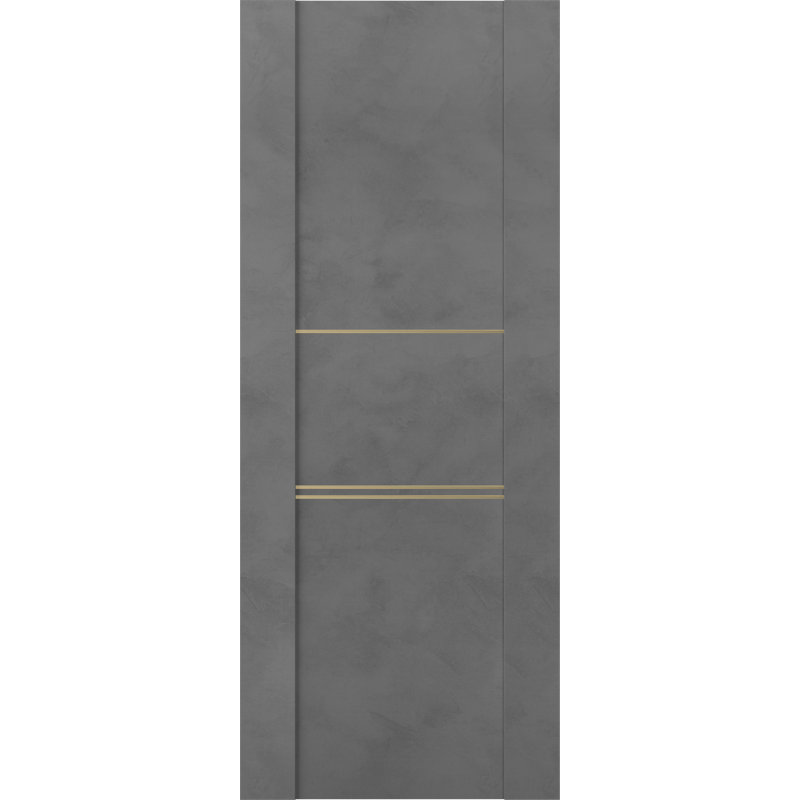 Porte standard en bois et métal, 29,75 po x 79,38 po, Brun