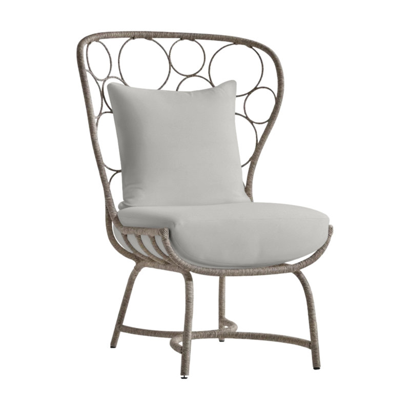 Avea Outdoor Lounge Chair, Light Grey Vinyl 6503-010