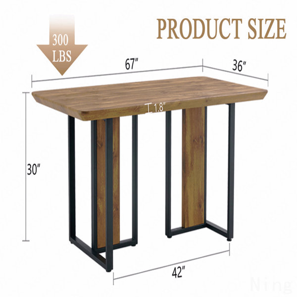 Latitude Run® Modern minimalism and luxurious wood rectangular ...