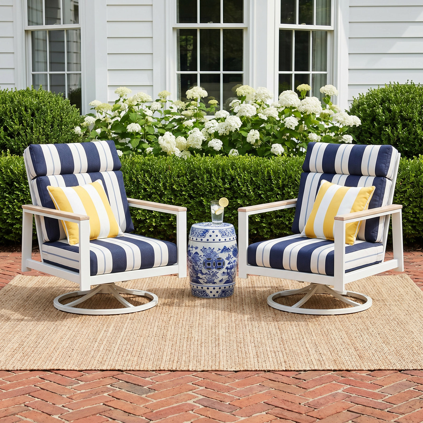 Townsend Sunbrella® Swivel Patio Lounge Chair, Brown