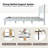 King Size Solid Wood Platform Bed Frame with Headboard & Footboard, 12 Strong Slatted Base, Central Metal Legs, Easy Assembly, Noise & Slip-Free, No Box Spring Needed, Pure White Finish-185807617-185807618