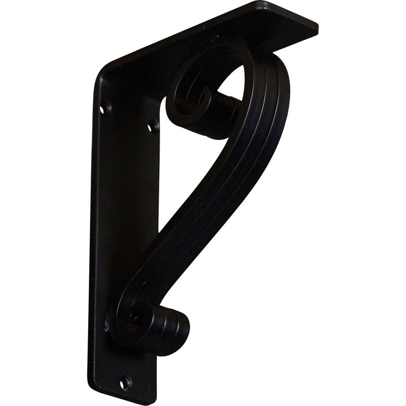 2"W x 5 1/2"D x 8"H Edwards Wrought Iron Bracket, (Triple center brace) (4-Pack), 2" x 8"
