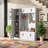 79'' Hall Tree with Entryway Bench, Shoe Storage, 6 Enclosed Cabinets, 4 Metal Hooks & Adjustable Shelf-576077037