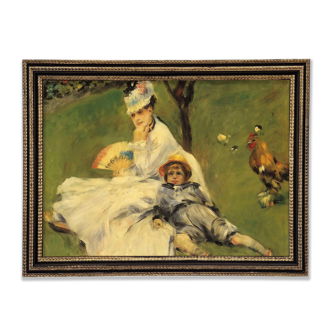 Renoir Camille Monet und ihr Sohn Jean im Garten von Argenteuil - Druck