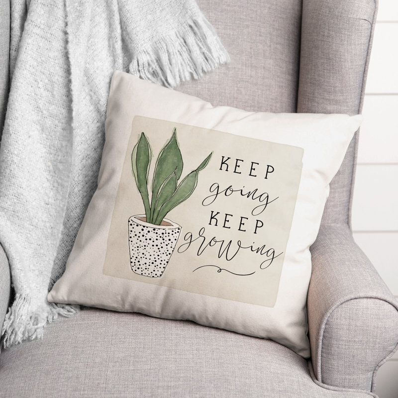 Coussin décoratif keeping keep growing