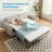 Full Sleeper Linen Pull Out Sofa with  Memory Foam Mattress & Nailhead Trim-1280217041-1280214888
