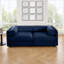 Canapé de rangement moderne à 2 places en chenille avec dossier cylindrique et accoudoirs-310462096