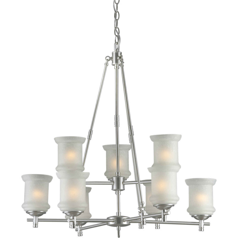 Lustre à niveaux ombrés 9 lumières Vanzandt