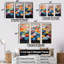 Ensemble de décorations murales Rainbow Umbrellas Collage I - Sky-107746222-107746217