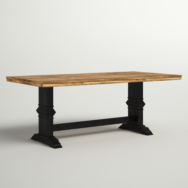 Marcotte Solid Wood Dining Table, Antique Black