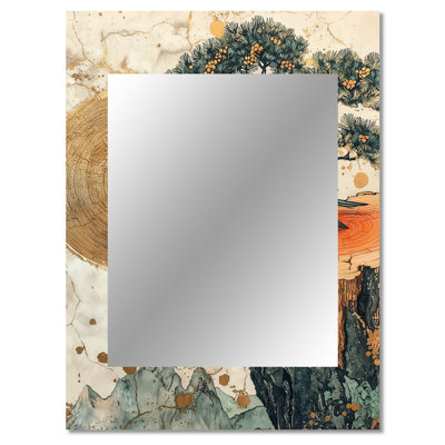 Abstract Hummingbird Fluttering Grace III - Hummingbird Wall Mirror, Modern Decorative Mirror, Printed Metal Art