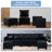 Rudwan Convertible Sectional Air Leather Loveseat with Ottoman – Modern Reversible Chaise Sofa-95668604