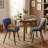 Heitger Tufted Wing Back Side Chair, Faux Leather Upholstered Dining Chair with Metal Legs-1356984076