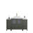 Ravenna 54" Freestanding Single Sink Bathroom Vanity with Engineered Marble Top and Matching Mirror-109234198