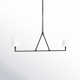 Mattia 2 Light Metal Dimmable Linear Chandelier