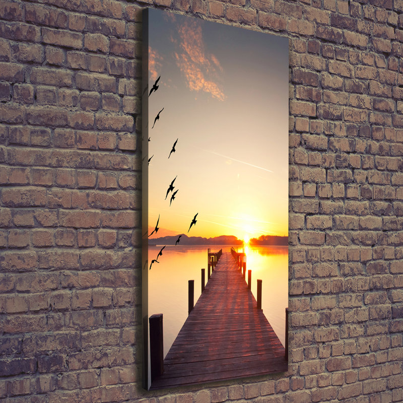 Sunset Pier - Wrapped Canvas Print