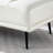 Beige Faux Leather Accent Furniture Bench With Metal Legs And Modern Look 55" Width Pu Rotatable Table Foam Filling