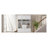 White 75-Inch Entryway Hall Tree with Bench and 5-Hook Storage Rack