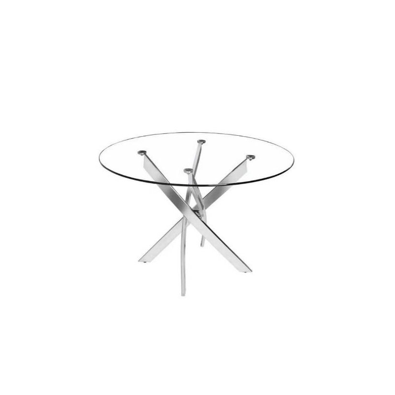 Table de salle à manger Tenice, Argent argent