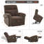 Fauteuil inclinable électrique à deux moteurs avec massage et chaleur, repose-pieds allongé-491260257