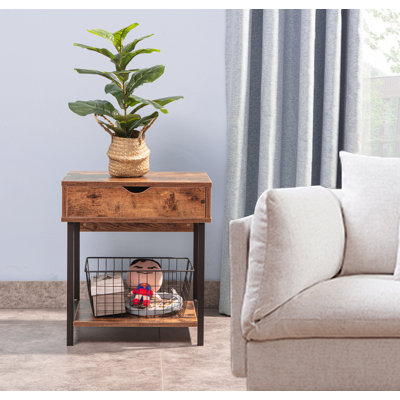 Kila Accent Table with Storage - Versatile Small Table for Home Office