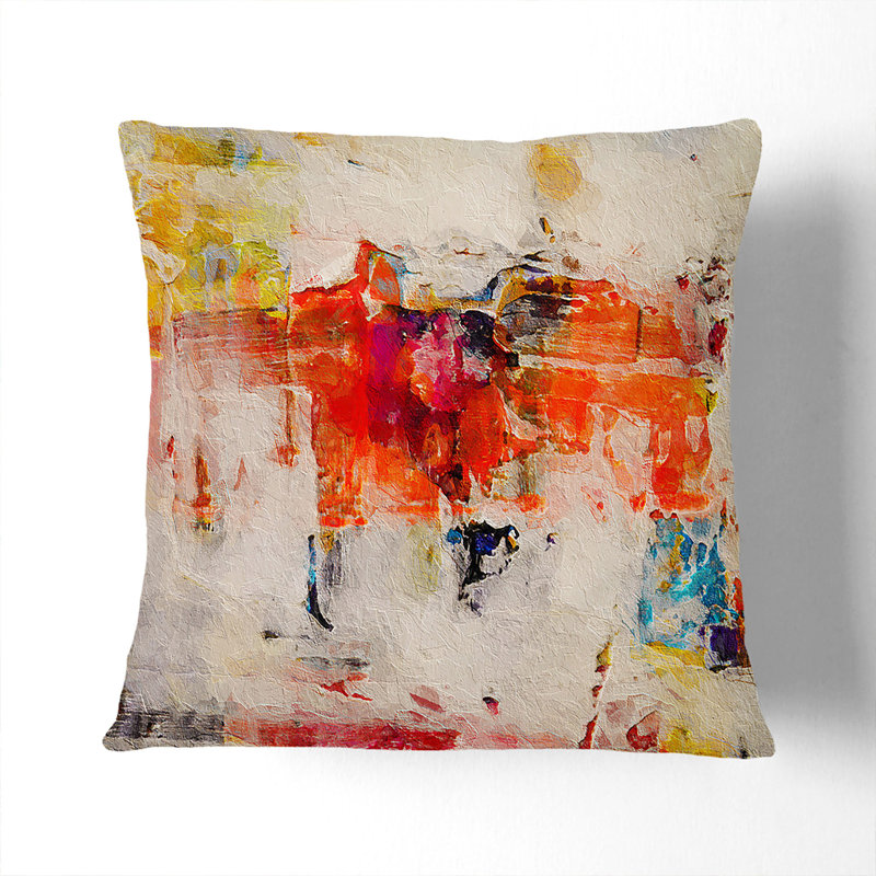Abstract Square Cushion, 55 x 55 cm