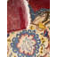 Tapis oriental rouge fait à la main 11 x 14 po