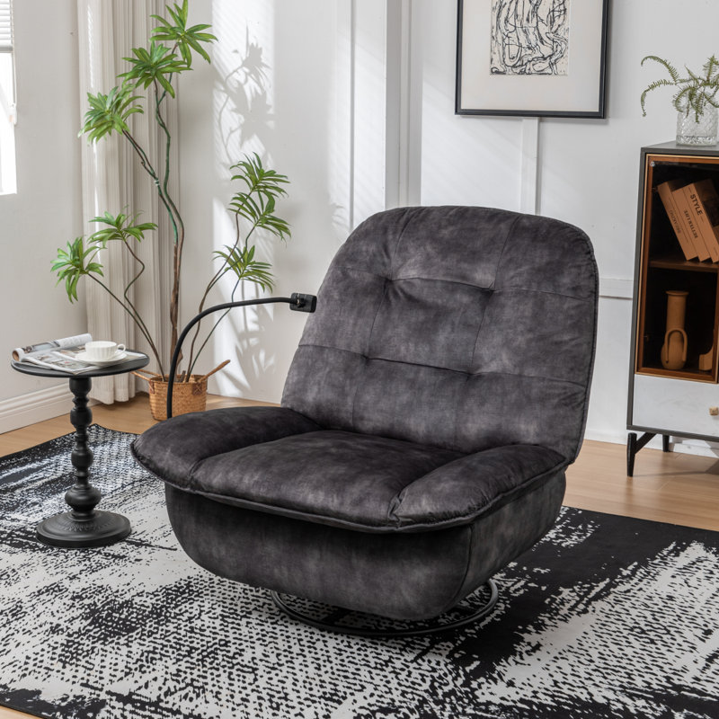 Fauteuil inclinable pivotant, Noir