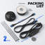 Barrina Orbgrow Og09 Puck Grow Light avec minuterie, blanc rosé, magnétique et connectable, 5 niveaux d'intensité, 2 paquets, noir