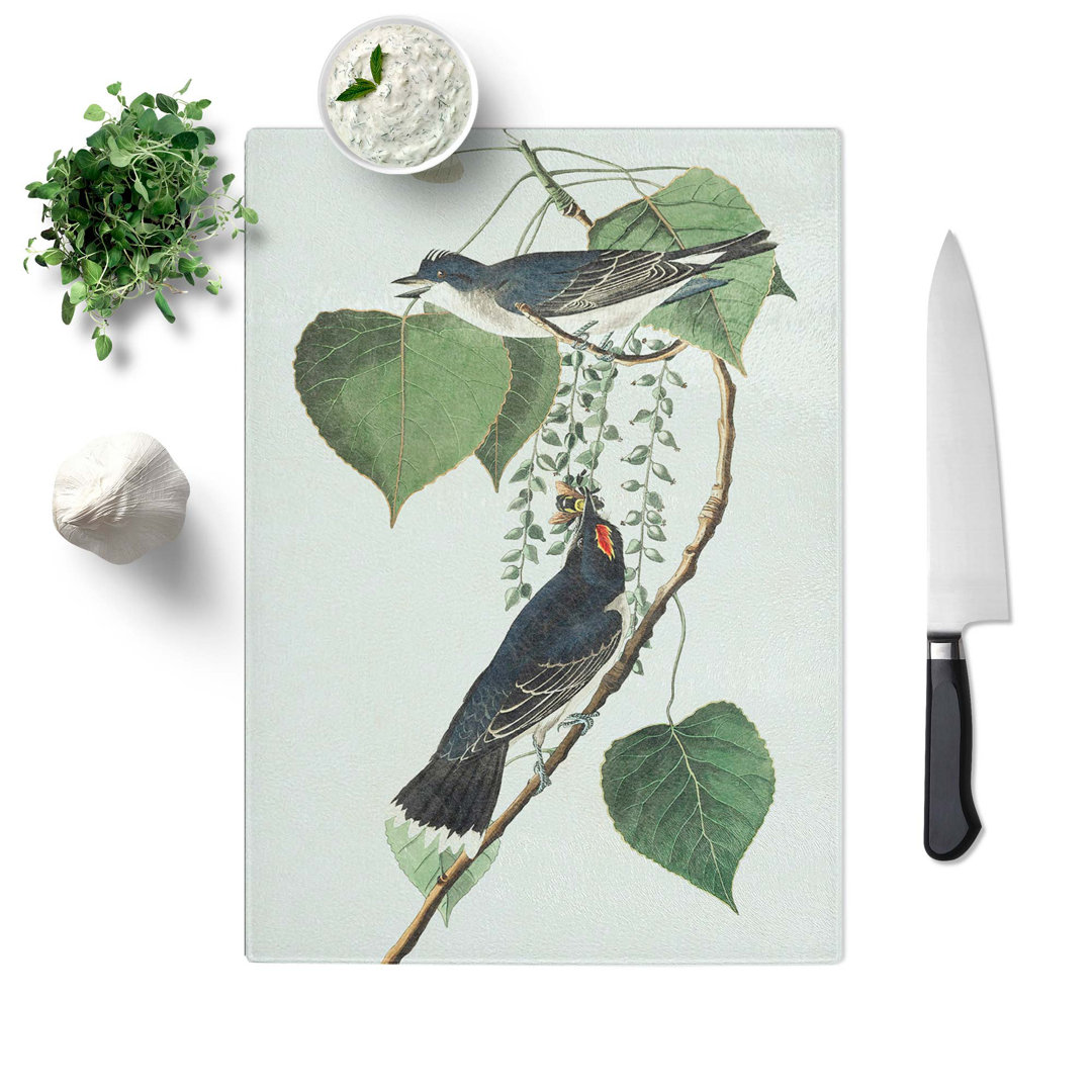 Tempered Glass Tyrant Flycatcher Birds by John James Audubon Chopping Board