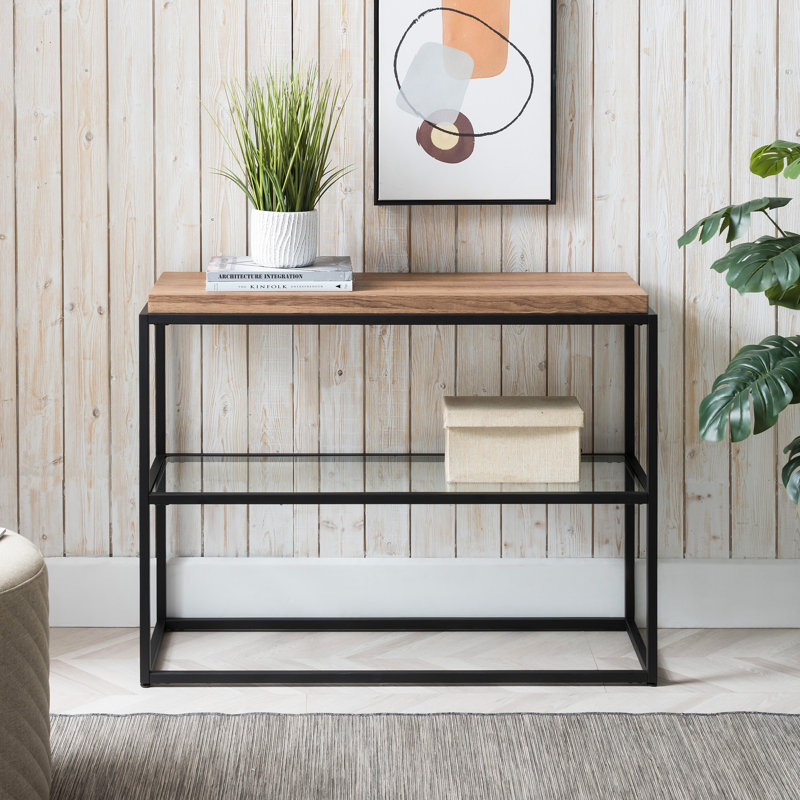 Montcerf 42'' Console Table, Rustic Oak
