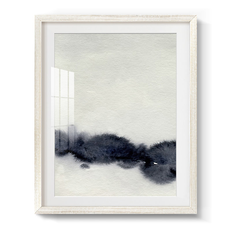 Encre «Bleed Landscape I», impression encadrée, H 28,5 po x l 20,5 po, Blanc