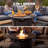 Outdoor 40 Inch Fire Pit Table, 50,000 BTU Propane Fire Pit with Lid-459832129